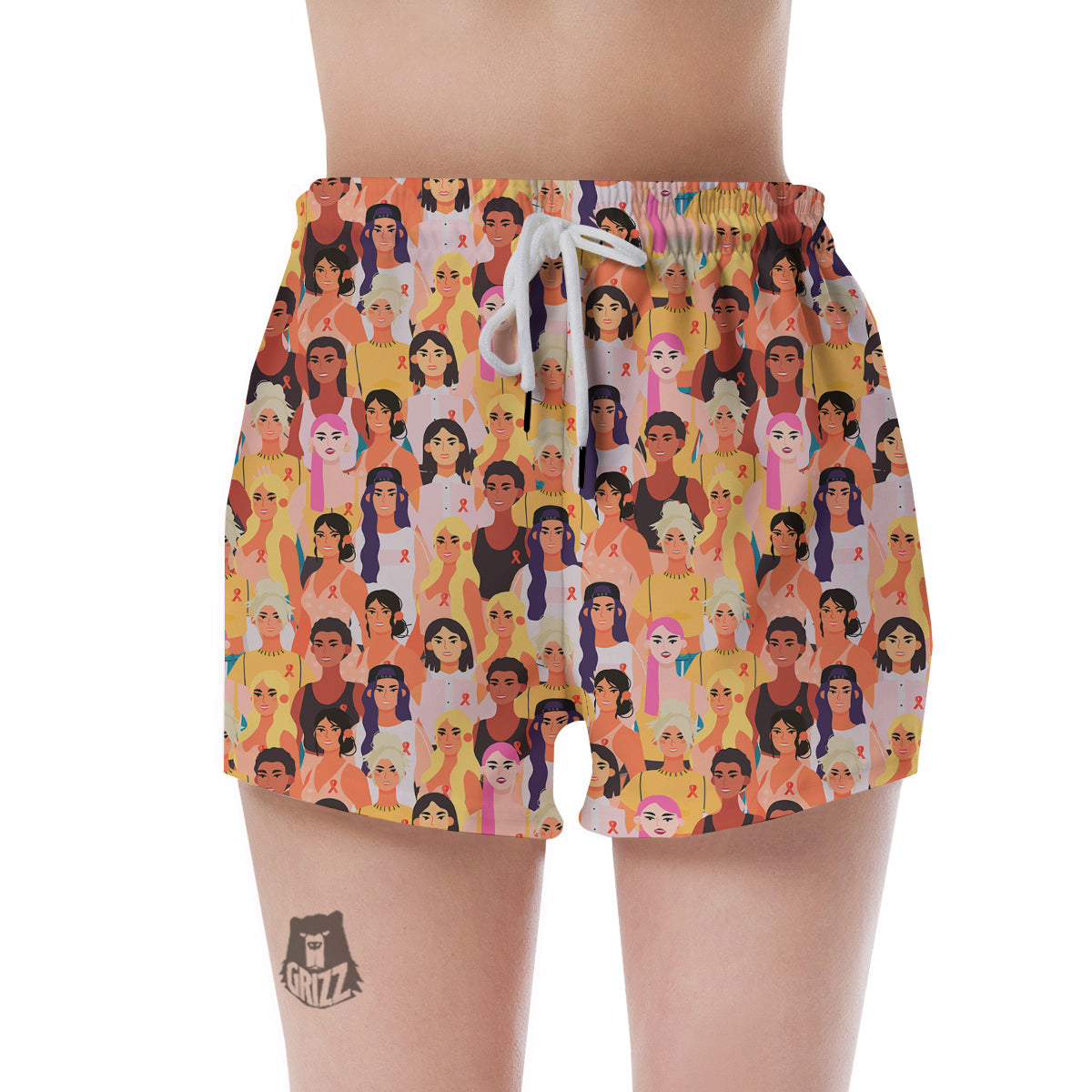 Breast Cancer Be Strong Print Pattern Women's Shorts-grizzshop