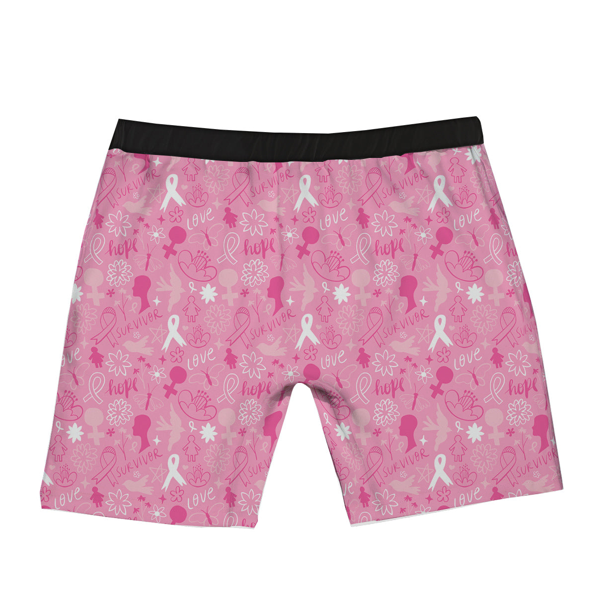 Breast Cancer Cute Pink Print Pattern Cute Boxer Briefs-grizzshop
