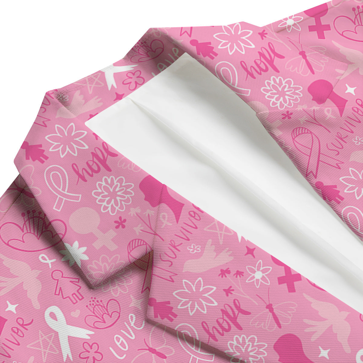 Breast Cancer Cute Pink Print Pattern Cute Men's Blazer-grizzshop