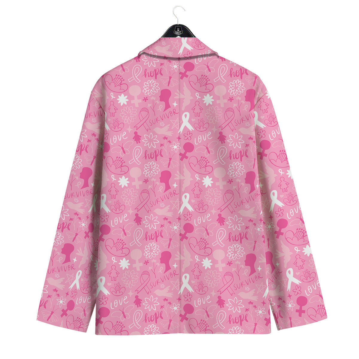 Breast Cancer Cute Pink Print Pattern Cute Men's Sport Coat-grizzshop
