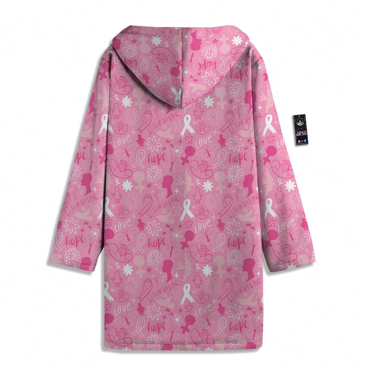 Breast Cancer Cute Pink Print Pattern Cute Men's Windbreaker Jacket-grizzshop