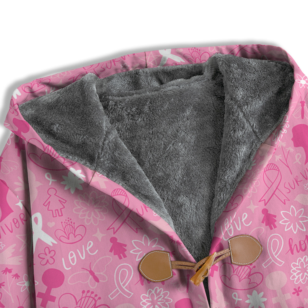 Breast Cancer Cute Pink Print Pattern Cute Men's Windbreaker Jacket-grizzshop
