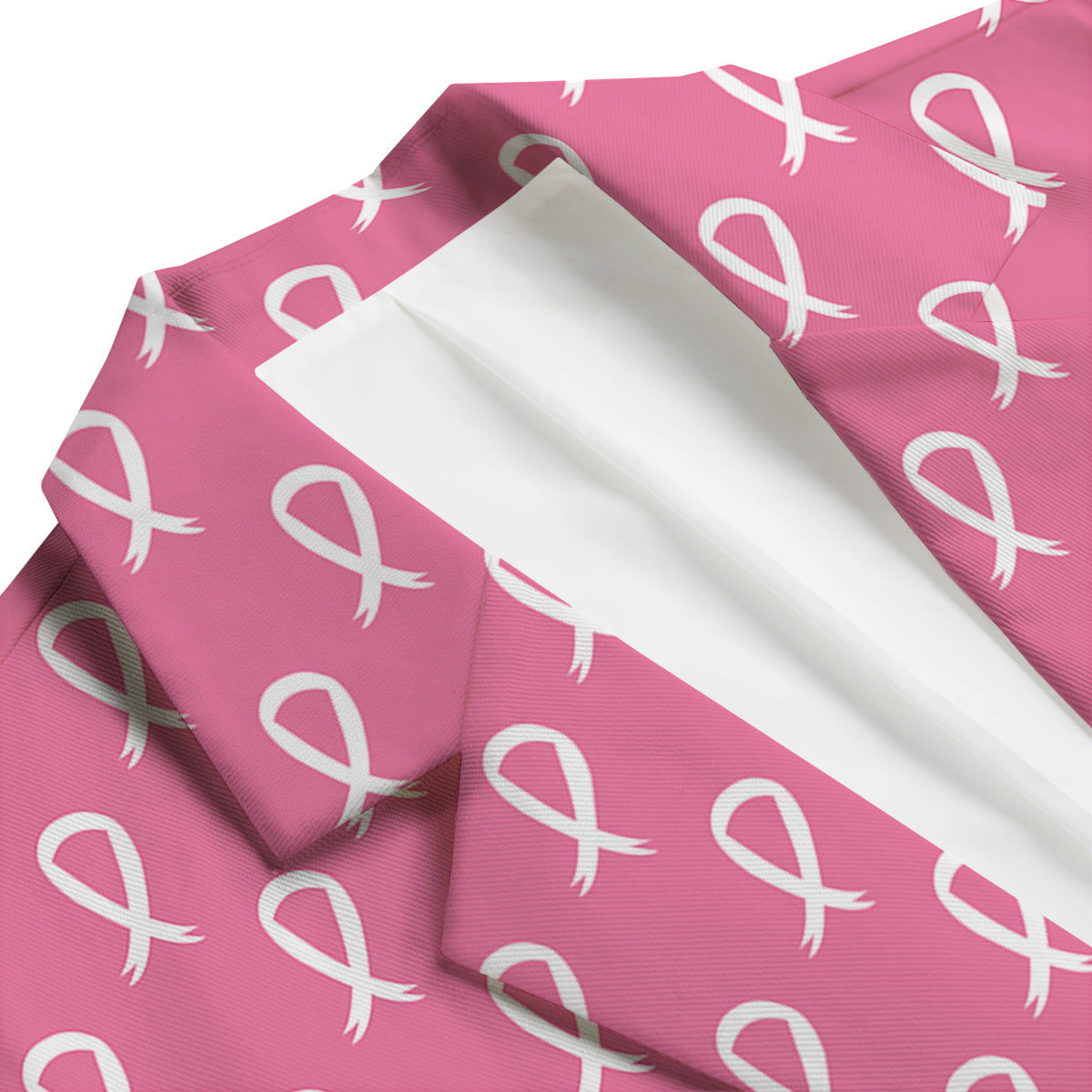 Breast Cancer Pink And White Print Pattern Men's Blazer-grizzshop