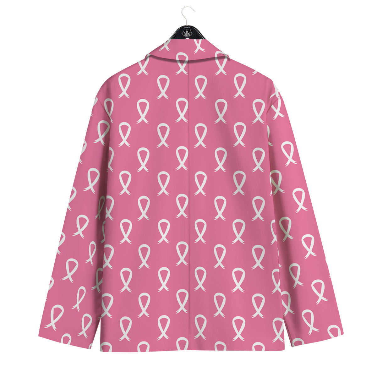 Breast Cancer Pink And White Print Pattern Men's Sport Coat-grizzshop