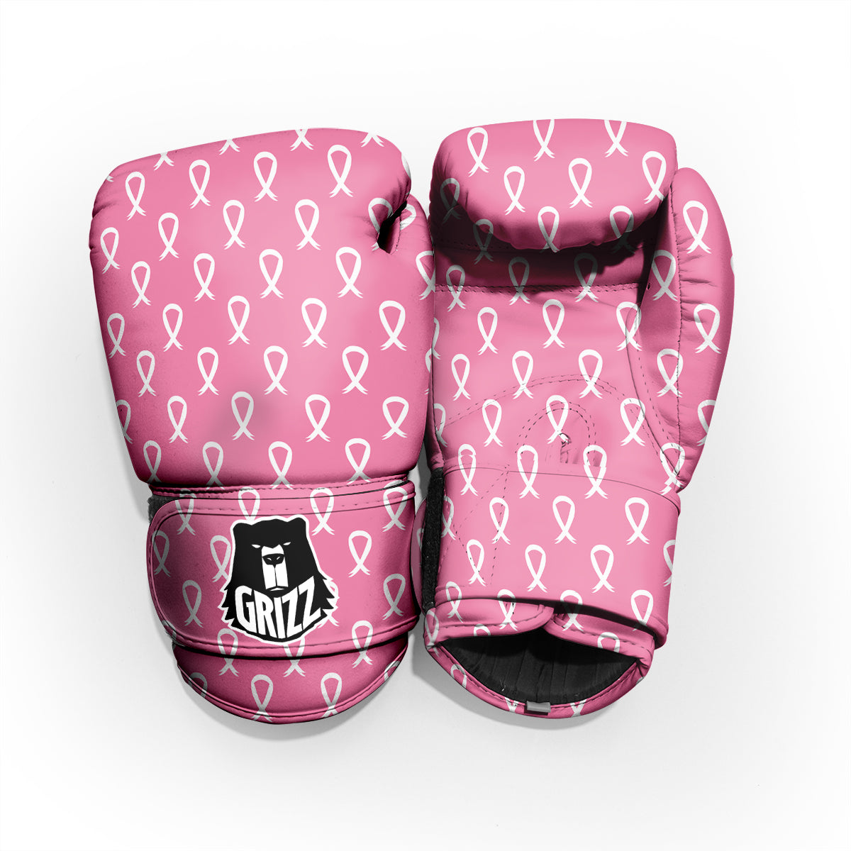 Breast Cancer Pink And White Print Pattern Pro Boxing Glove