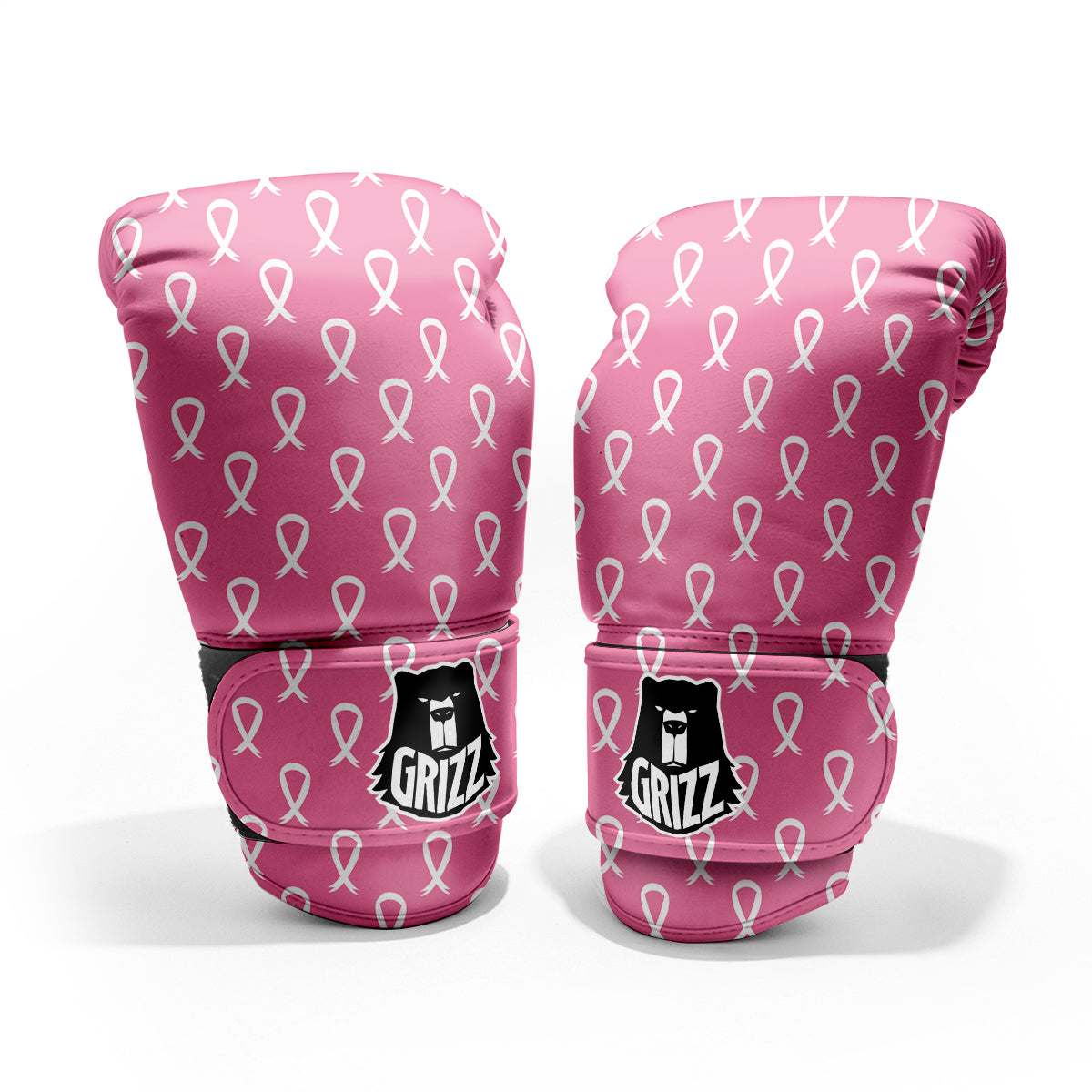 Breast Cancer Pink And White Print Pattern Pro Boxing Glove