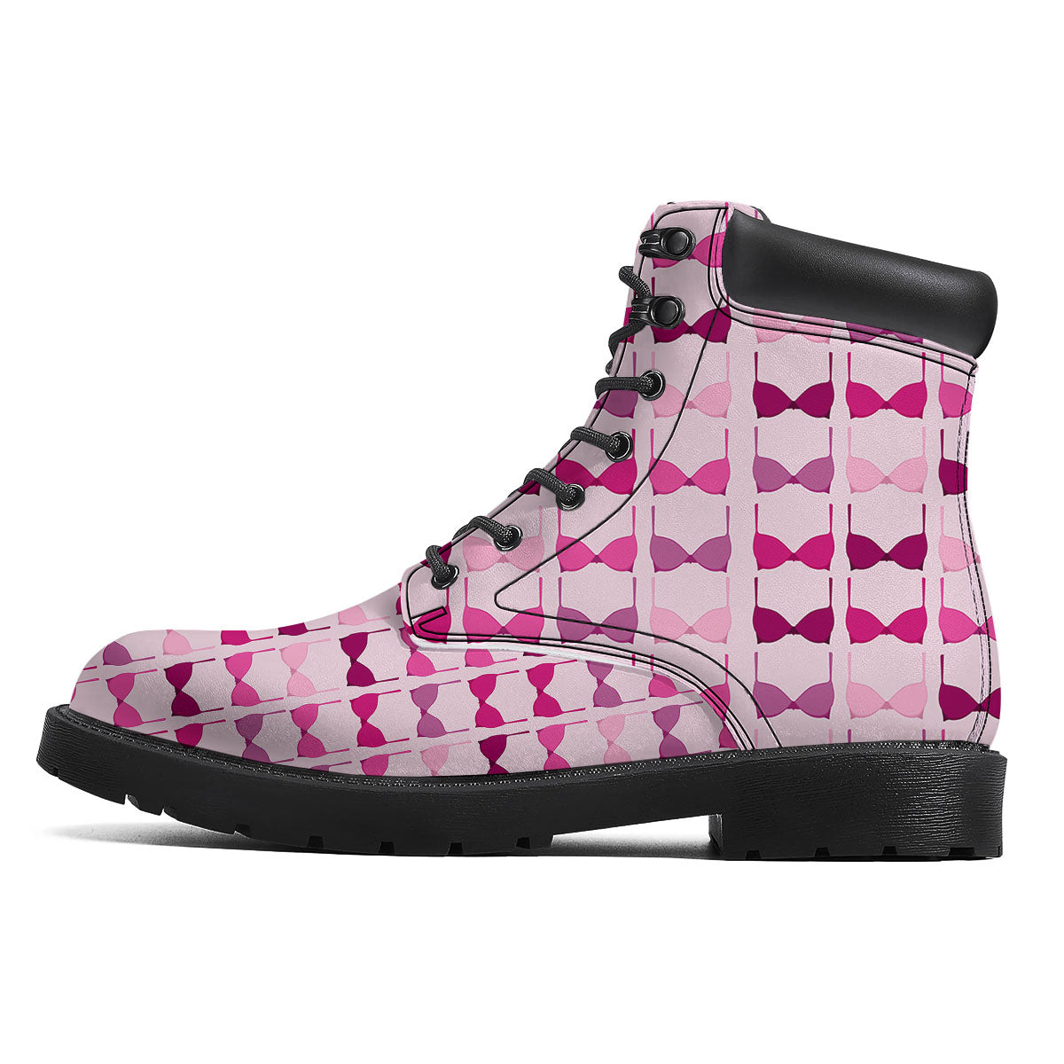 Breast Cancer Pink Bra Print Pattern Boots-grizzshop