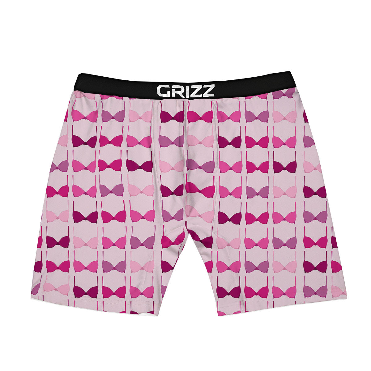 Breast Cancer Pink Bra Print Pattern Boxer Briefs-grizzshop