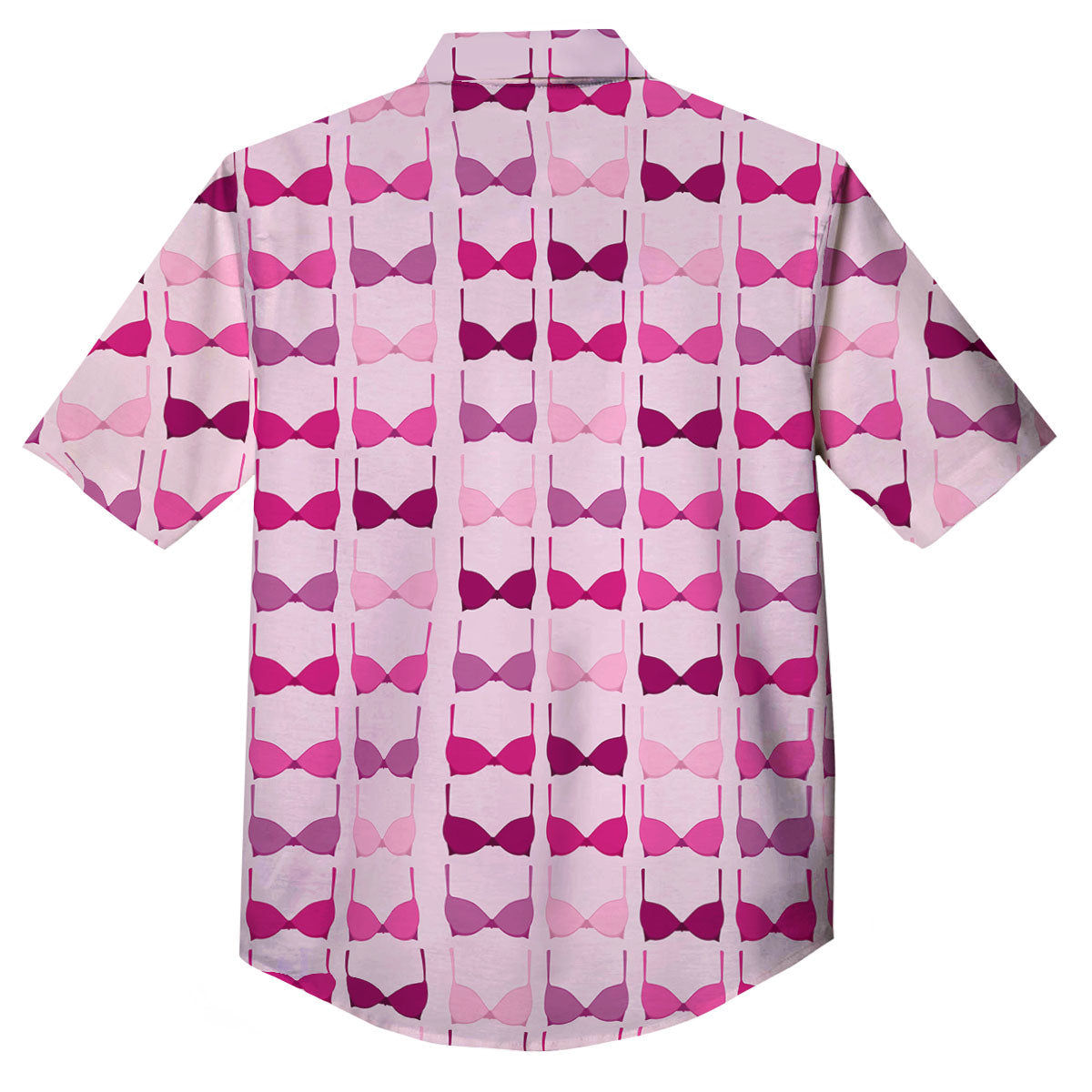 Breast Cancer Pink Bra Print Pattern Button Up Shirt-grizzshop