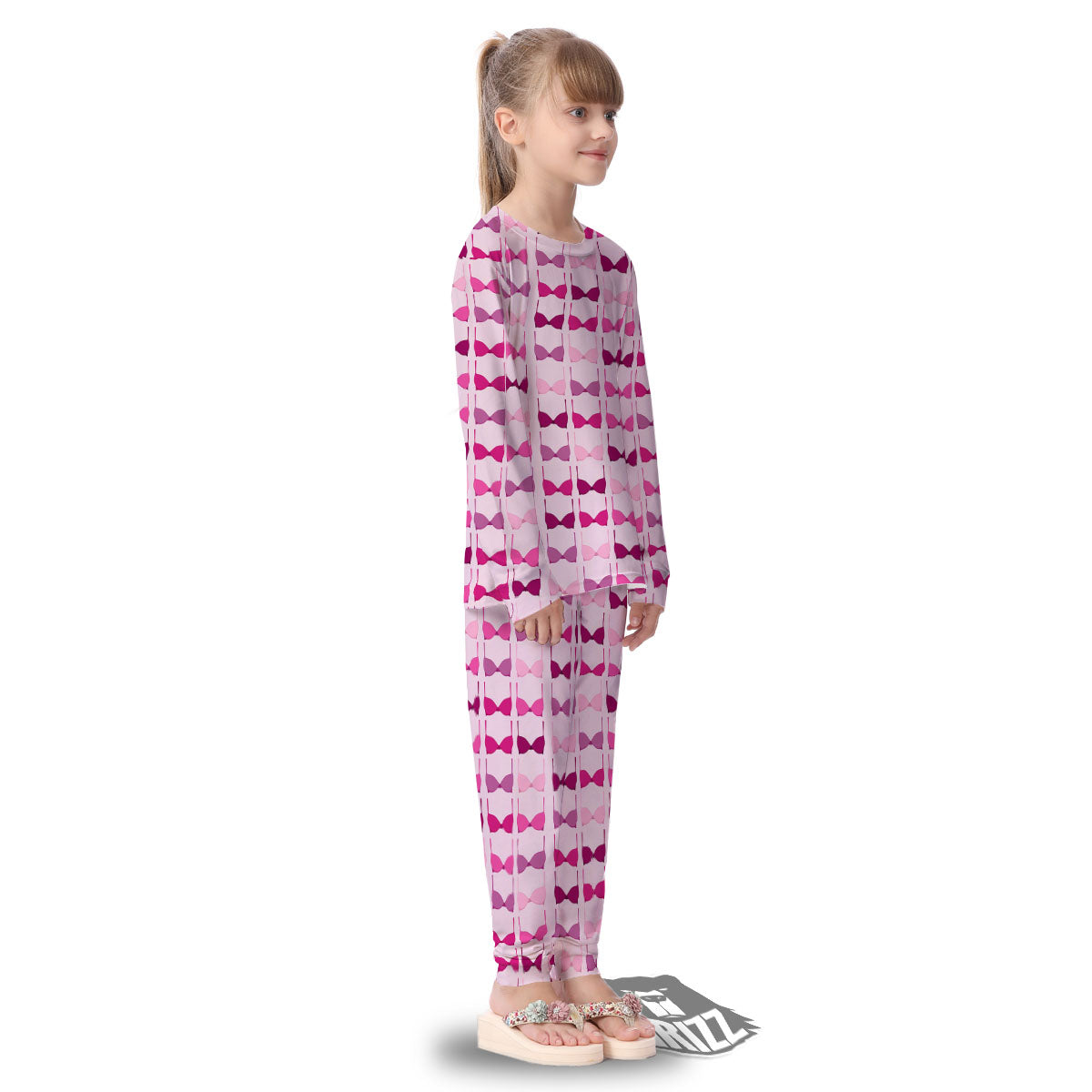 Breast Cancer Pink Bra Print Pattern Kid's Pajamas-grizzshop