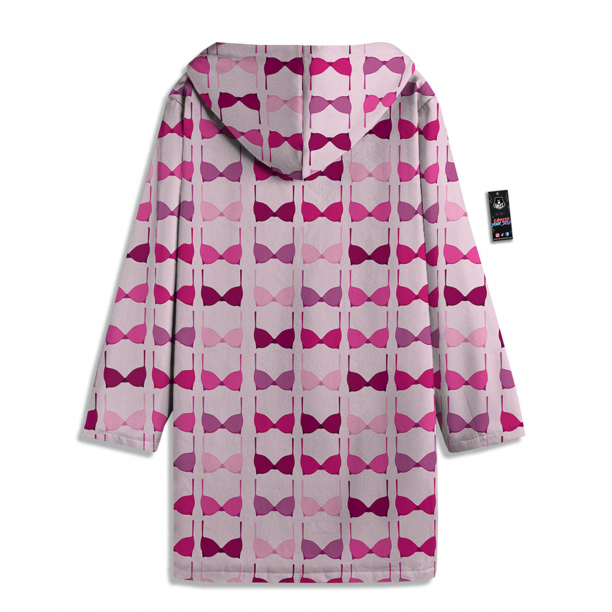 Breast Cancer Pink Bra Print Pattern Men's Windbreaker Jacket-grizzshop