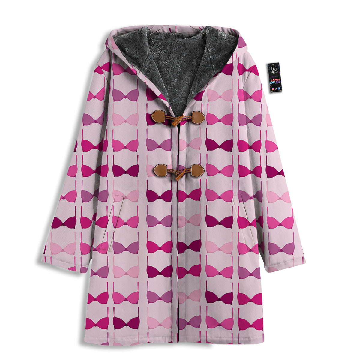 Breast Cancer Pink Bra Print Pattern Men's Windbreaker Jacket-grizzshop