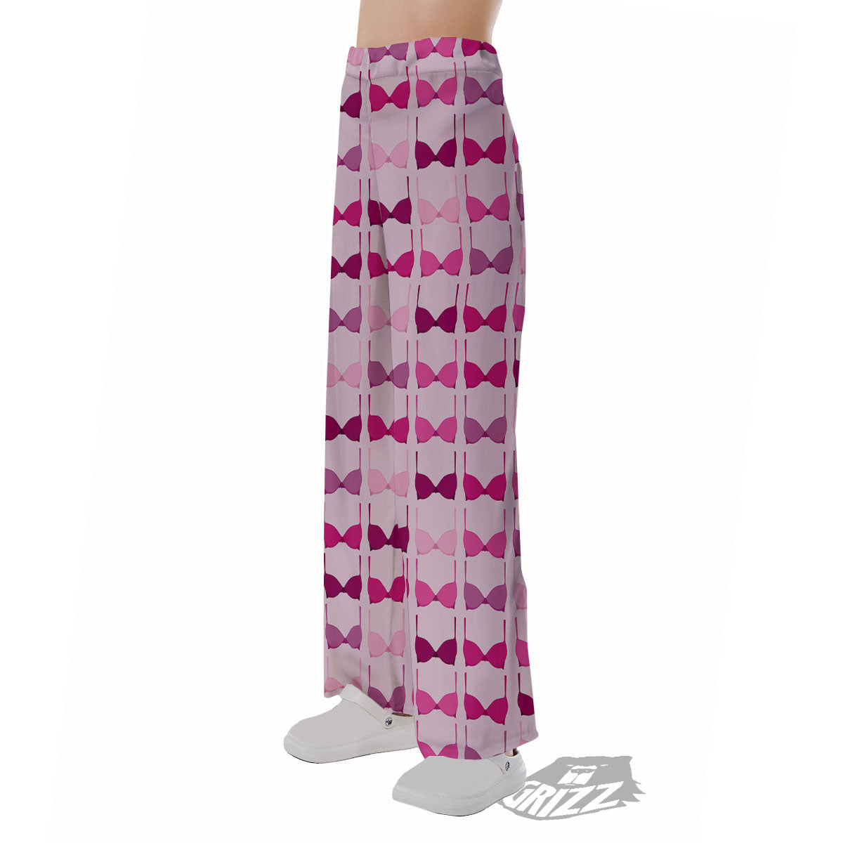 Breast Cancer Pink Bra Print Pattern Pajama Pants-grizzshop