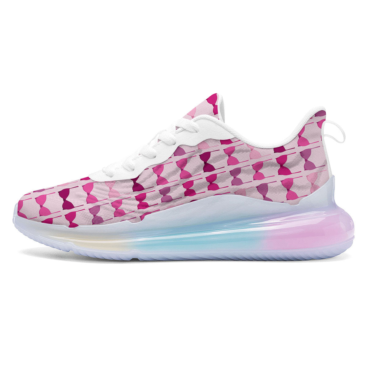 Breast Cancer Pink Bra Print Pattern Running Sneakers-grizzshop
