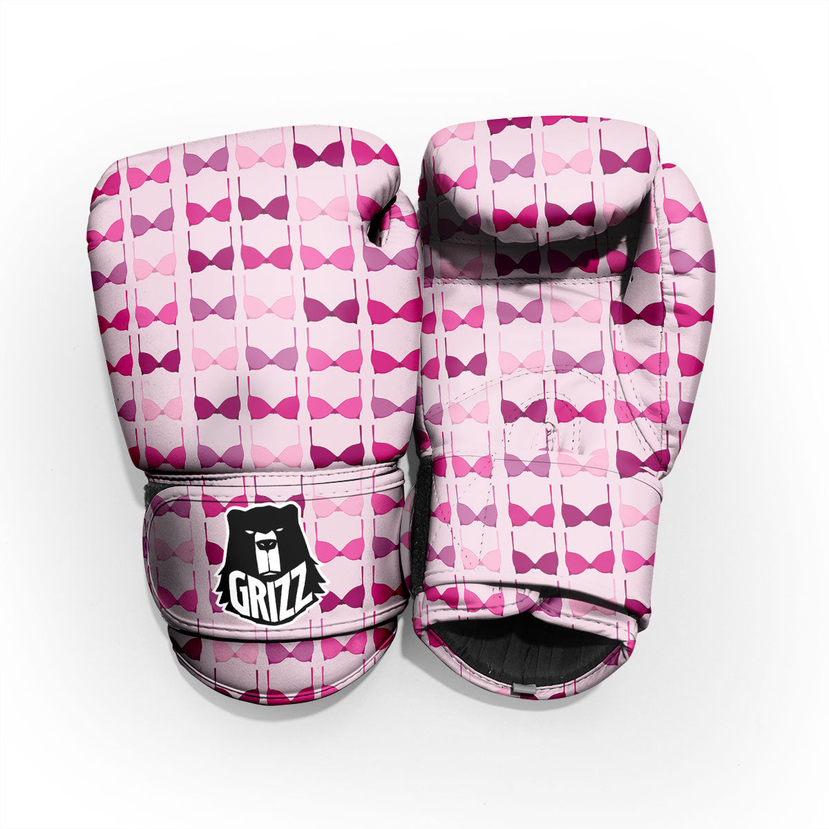 Breast Cancer Pink Bra Print Pattern Pro Boxing Glove