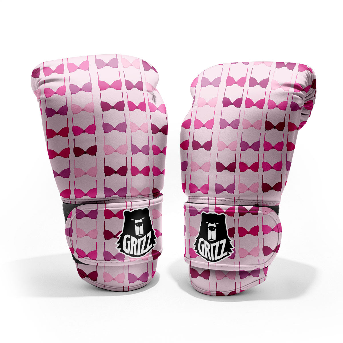 Breast Cancer Pink Bra Print Pattern Pro Boxing Glove