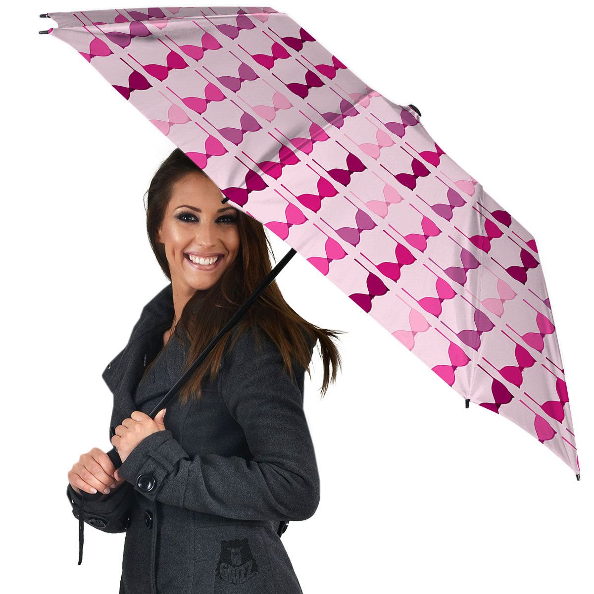 Breast Cancer Pink Bra Print Pattern Umbrella-grizzshop