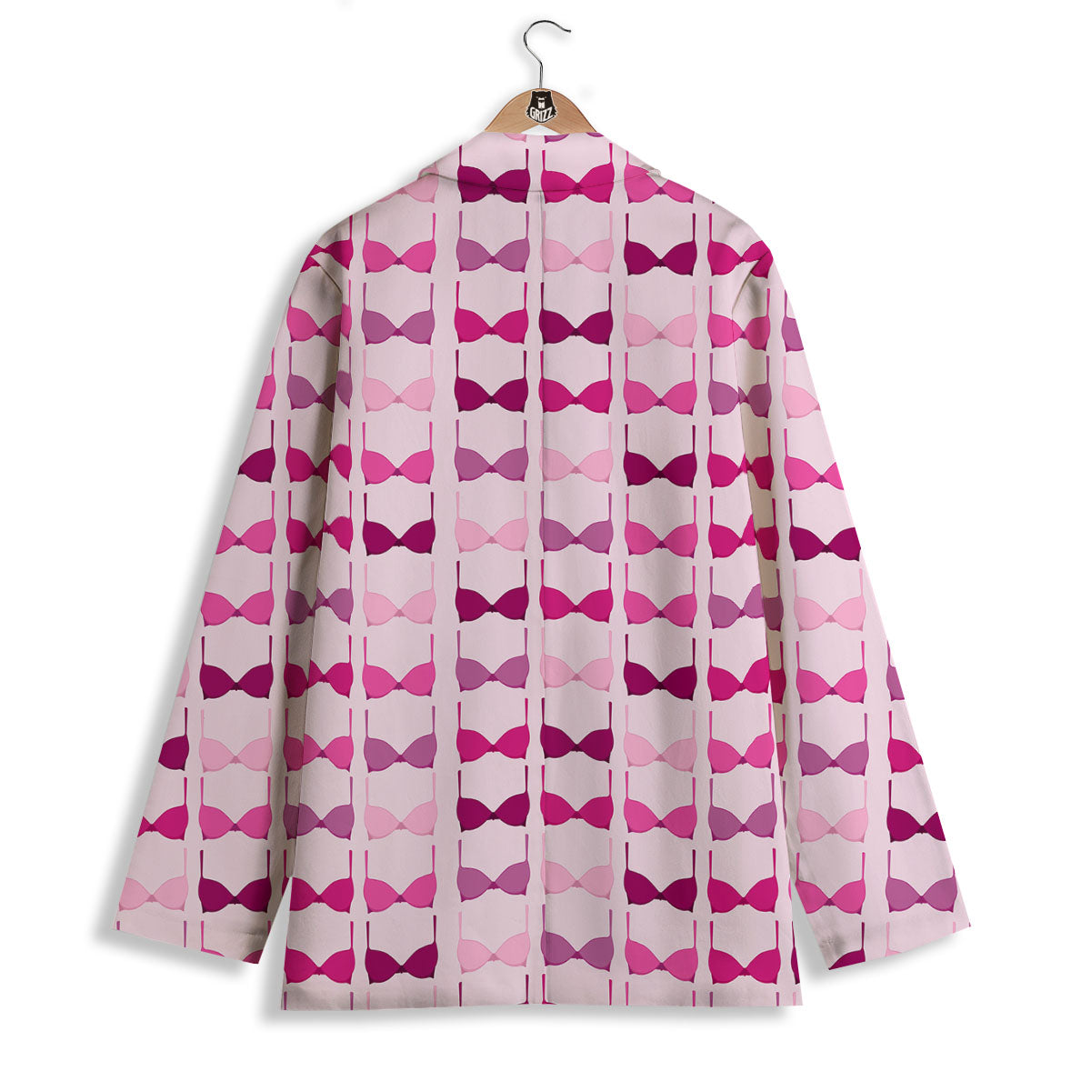Breast Cancer Pink Bra Print Pattern Women's Blazer-grizzshop
