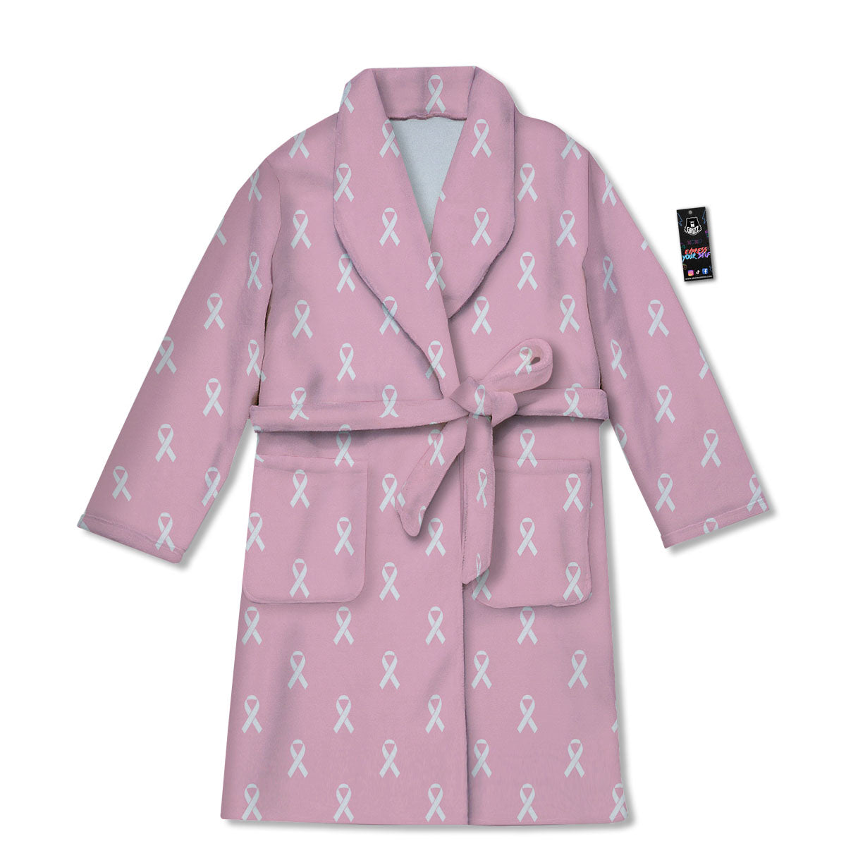 Breast Cancer Pink Pink Pattern Bathrobe-grizzshop