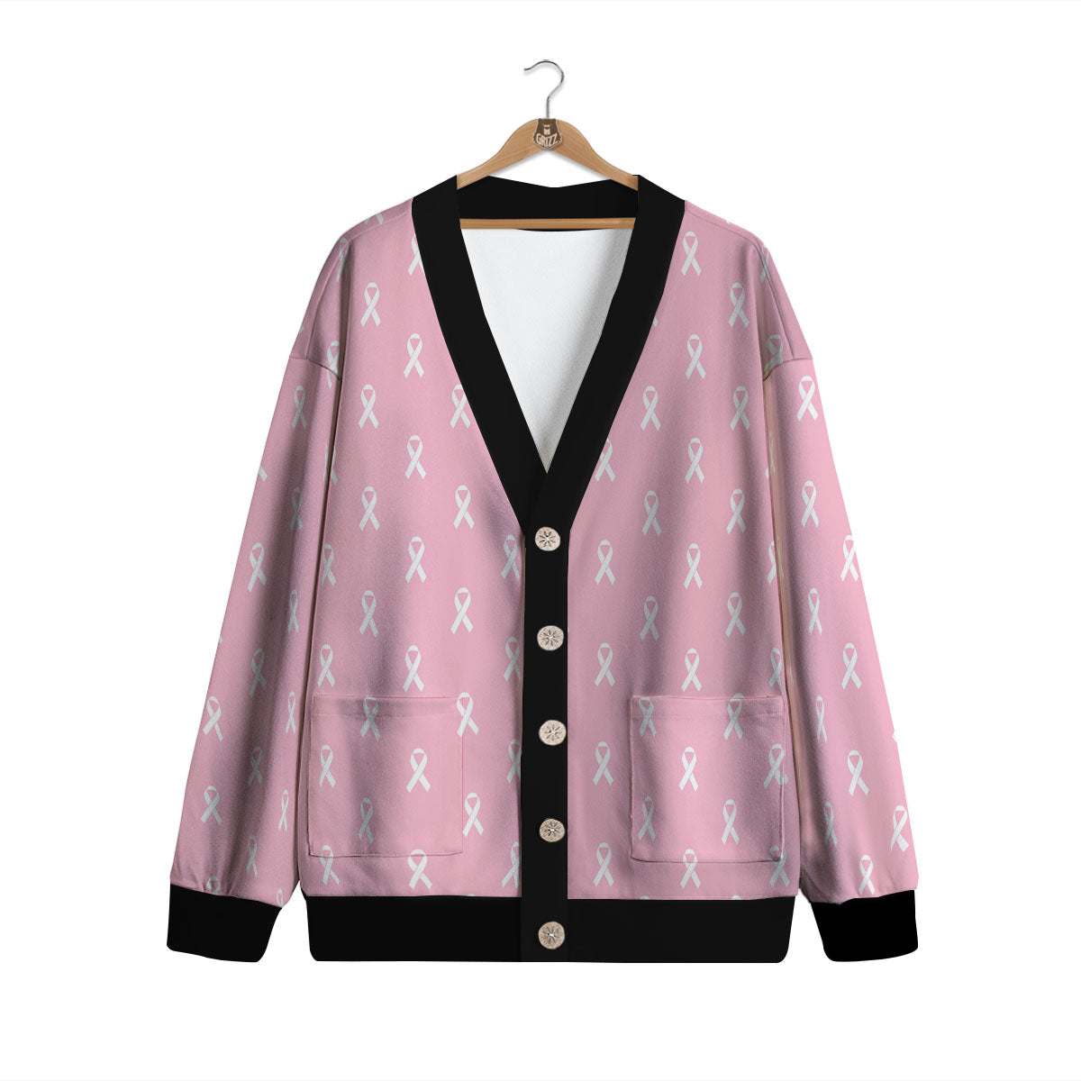 Breast Cancer Pink Pink Pattern Cardigan-grizzshop