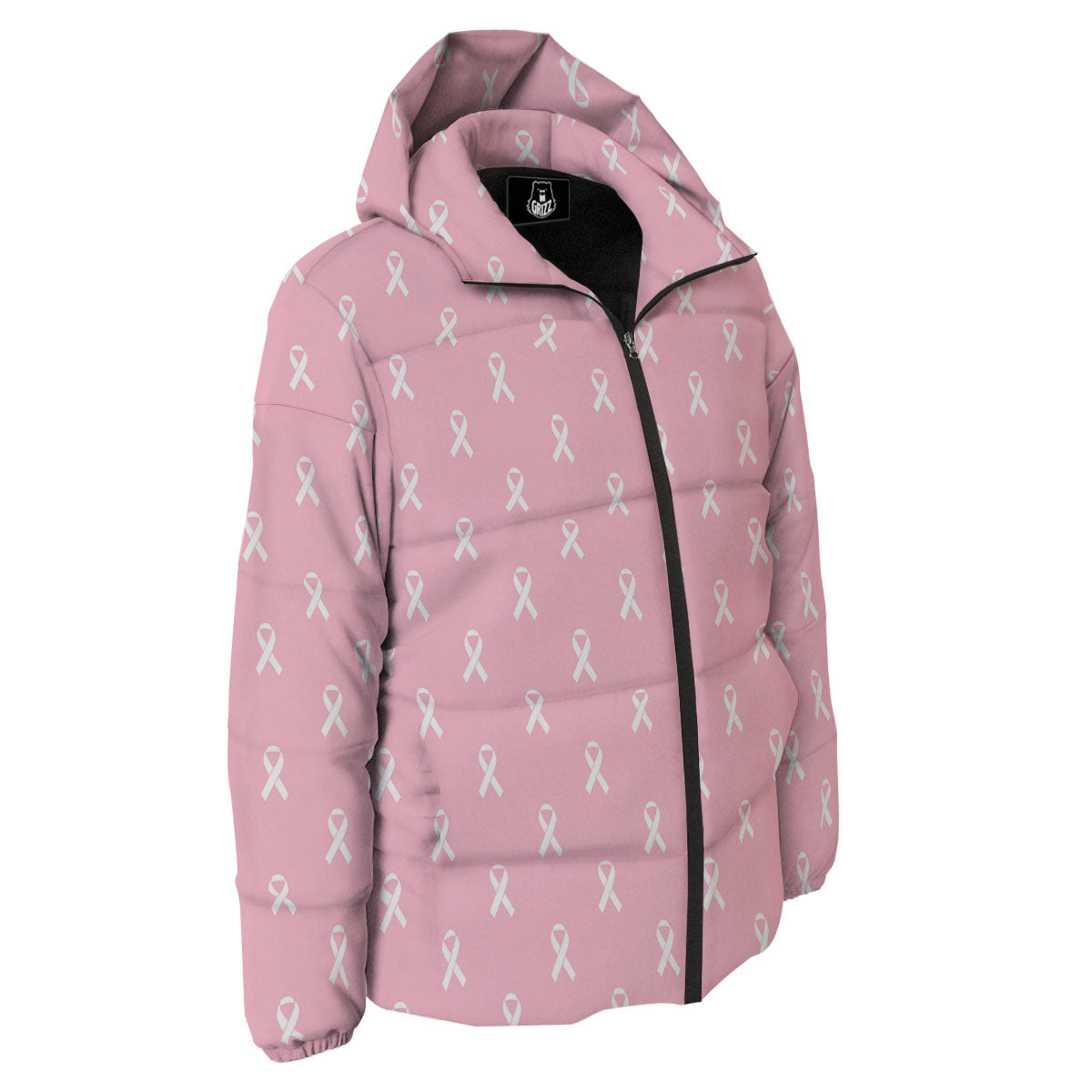Breast Cancer Pink Pink Pattern Down Jacket-grizzshop