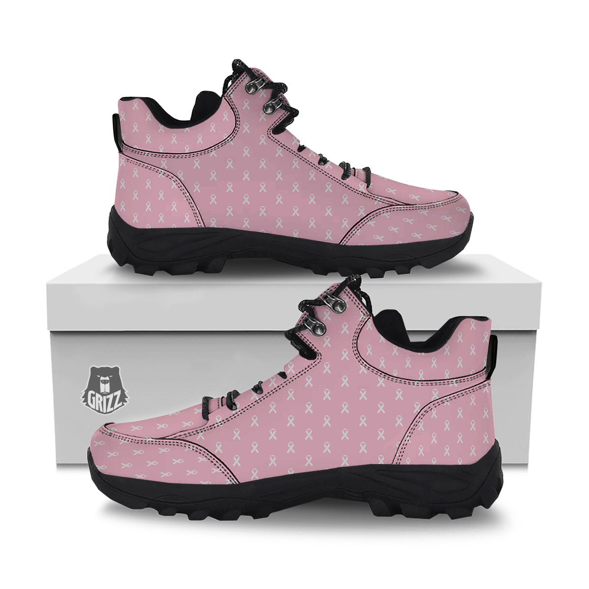 Breast Cancer Pink Pink Pattern Hiking Shoes-grizzshop