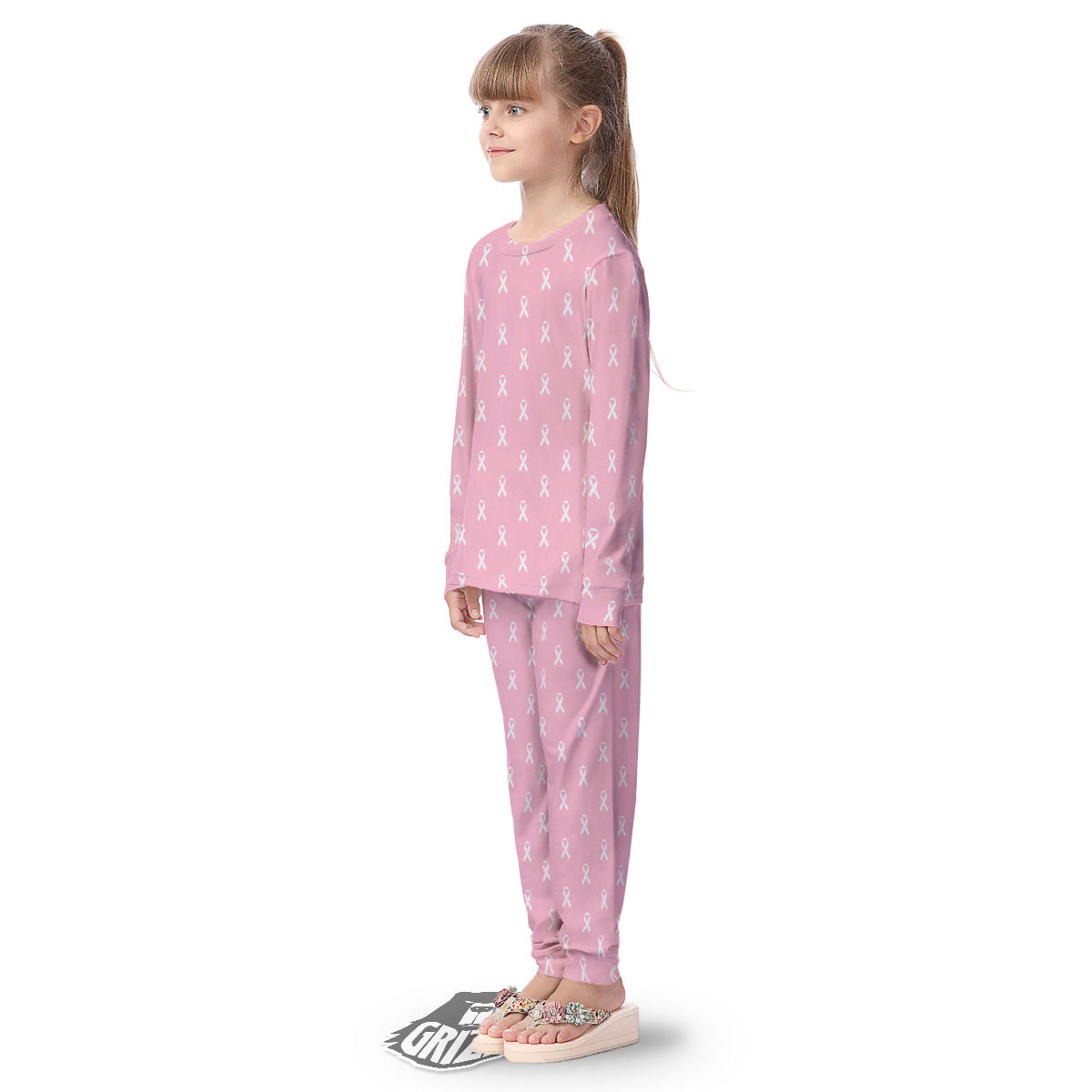 Breast Cancer Pink Pink Pattern Kid's Pajamas-grizzshop