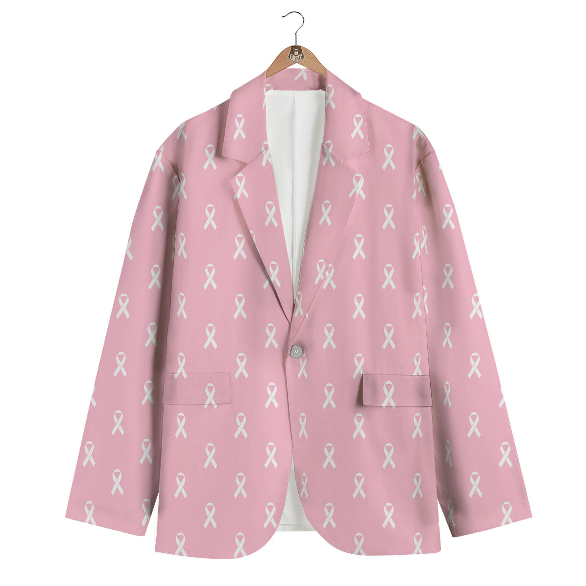 Breast Cancer Pink Pink Pattern Men's Blazer-grizzshop