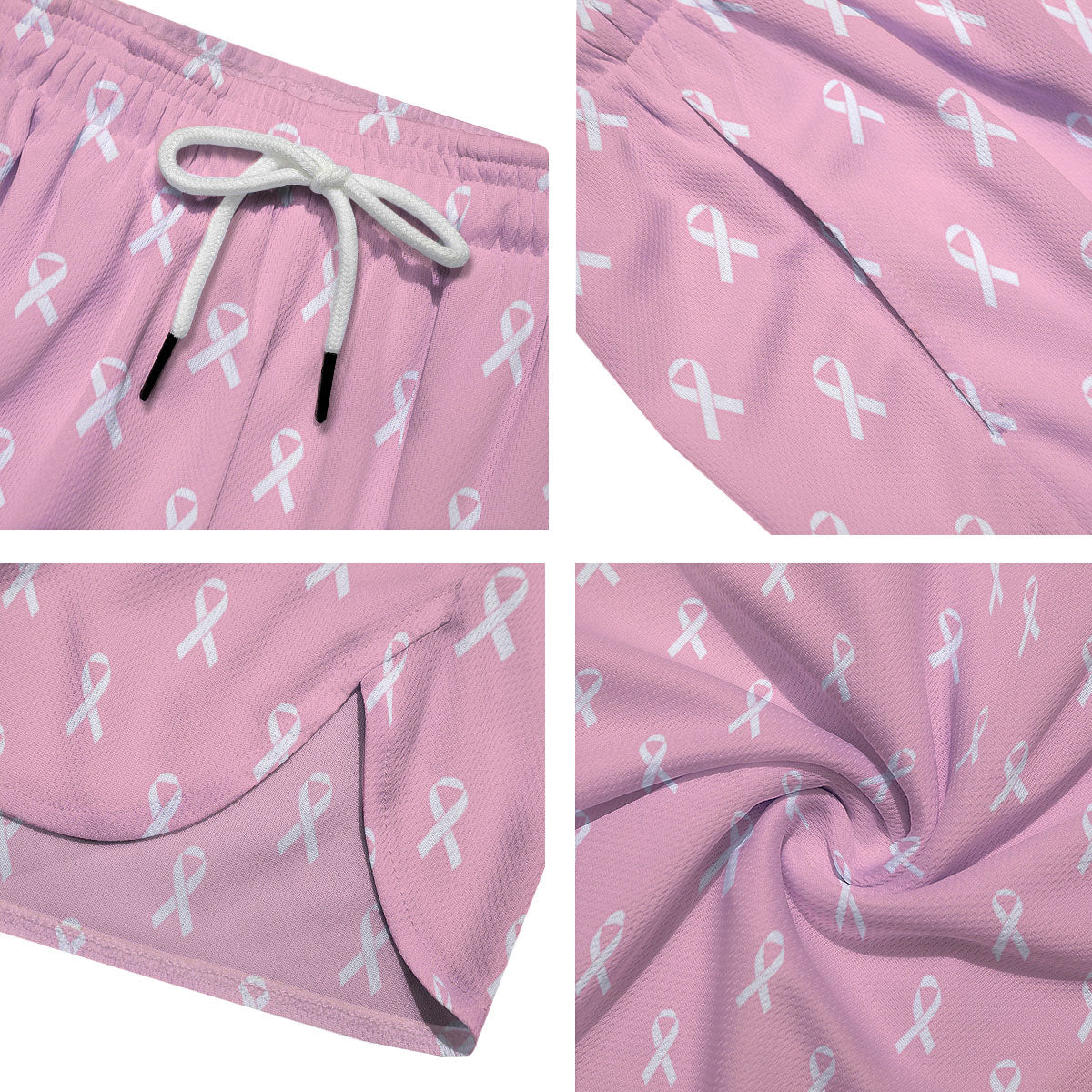 Breast Cancer Pink Pink Pattern Men's Running Shorts-grizzshop