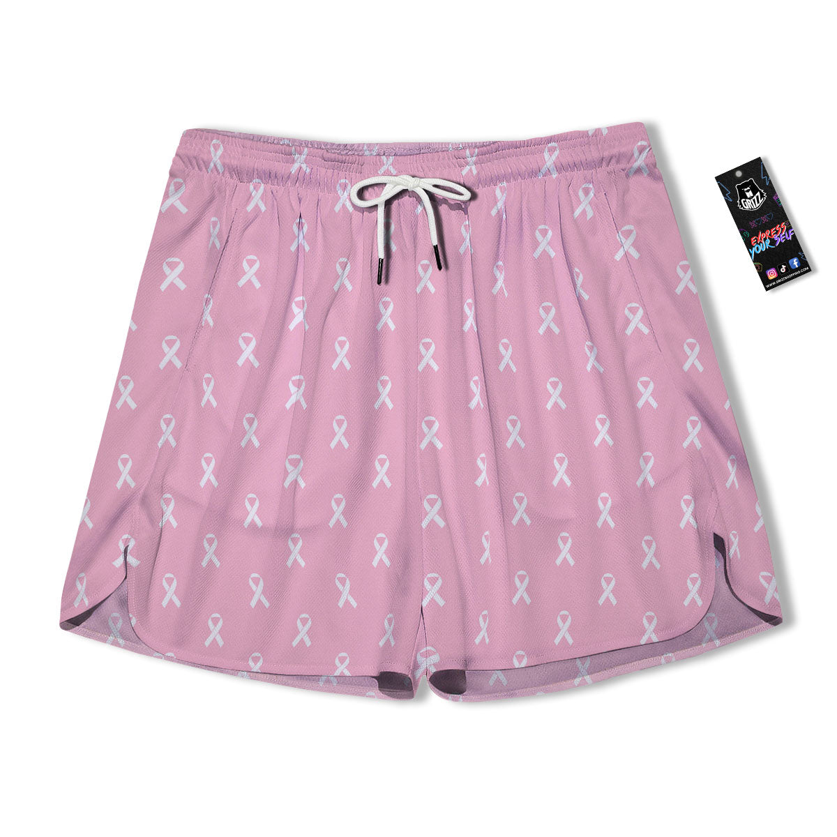 Breast Cancer Pink Pink Pattern Men's Running Shorts-grizzshop