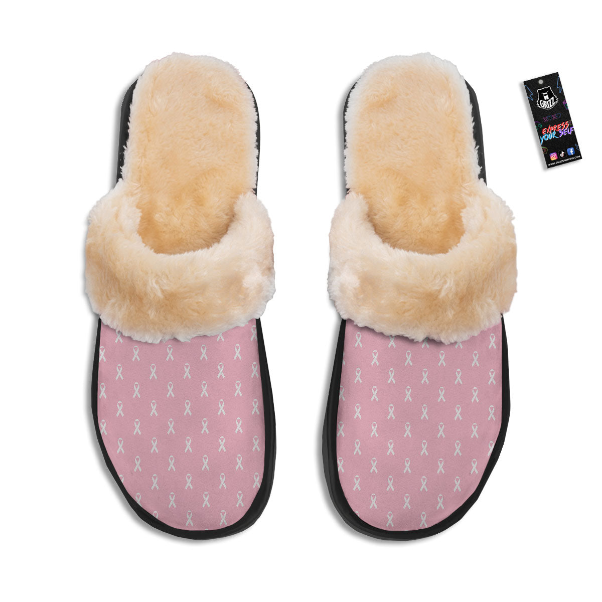 Breast Cancer Pink Pink Pattern Slippers-grizzshop
