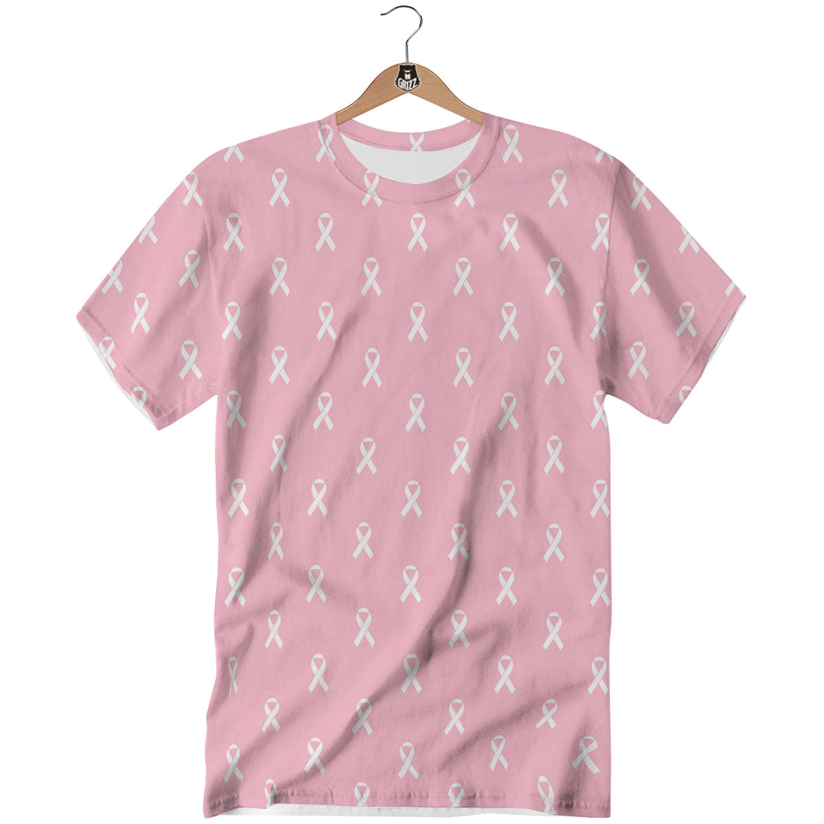 Breast Cancer Pink Pink Pattern T-Shirt-grizzshop