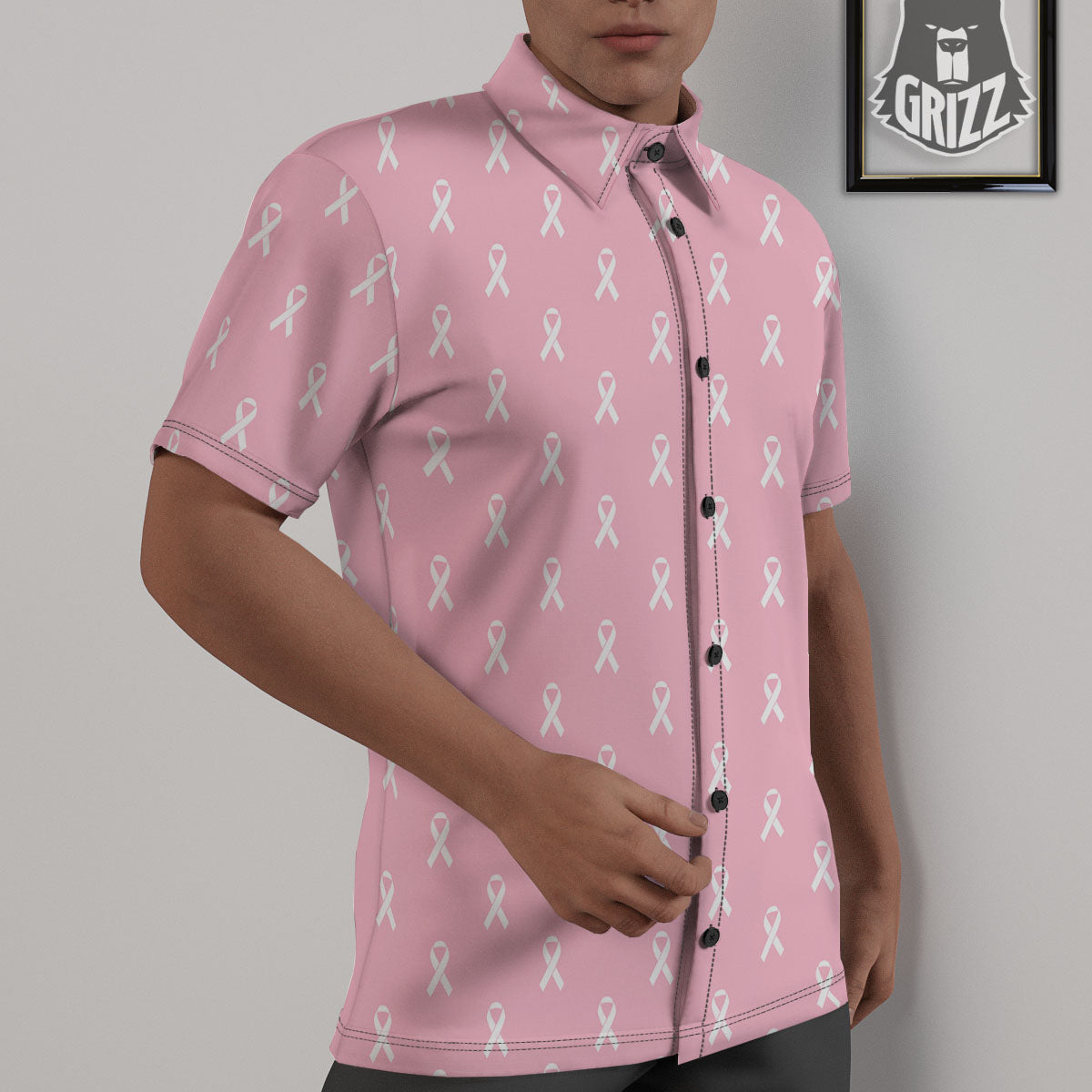 Breast Cancer Pink Pink Pattern Untucked Shirts-grizzshop