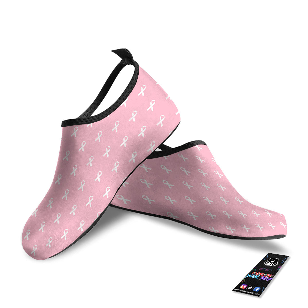 Breast Cancer Pink Pink Pattern Water Shoes-grizzshop