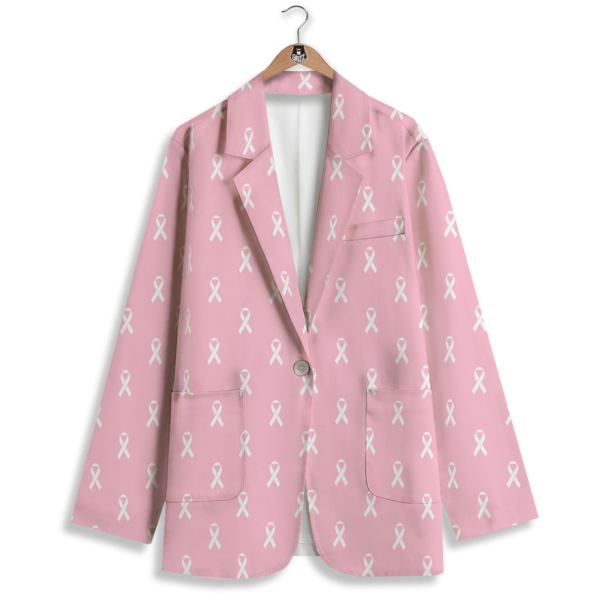 Breast Cancer Pink Pink Pattern Women's Blazer-grizzshop