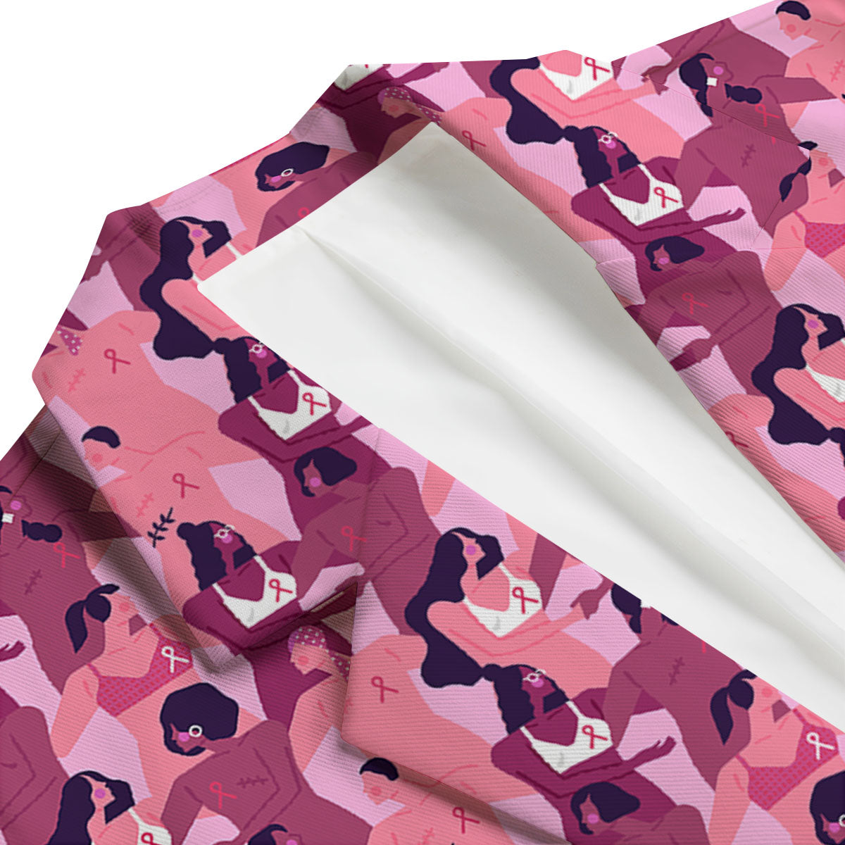 Breast Cancer Pink Print Pattern Men's Blazer-grizzshop