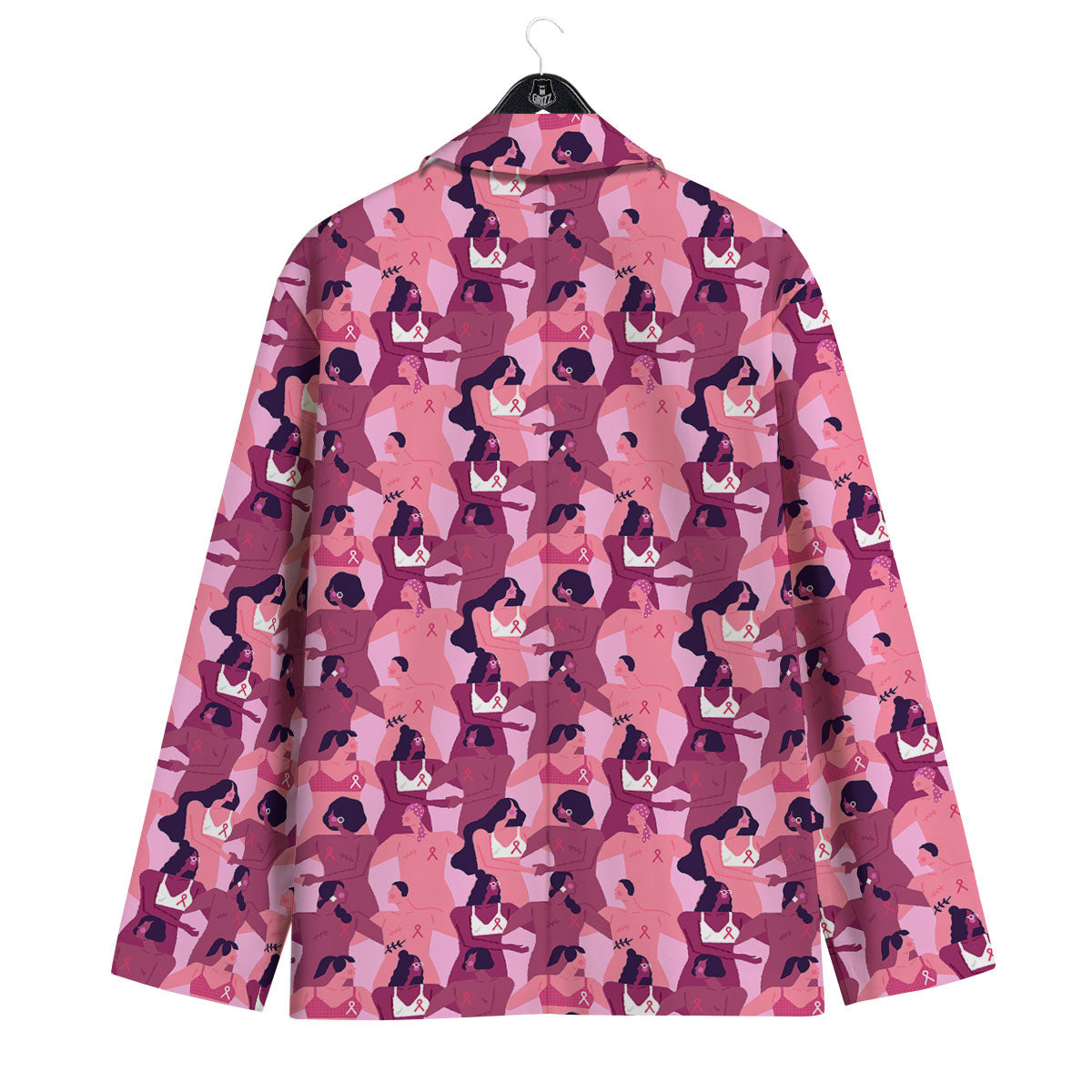 Breast Cancer Pink Print Pattern Men's Sport Coat-grizzshop
