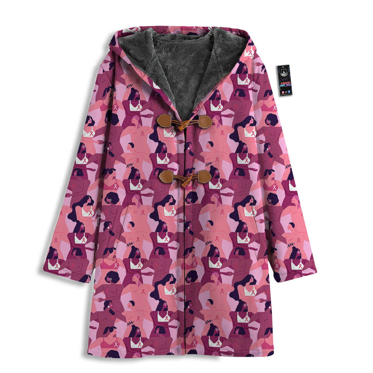 Breast Cancer Pink Print Pattern Men's Windbreaker Jacket-grizzshop