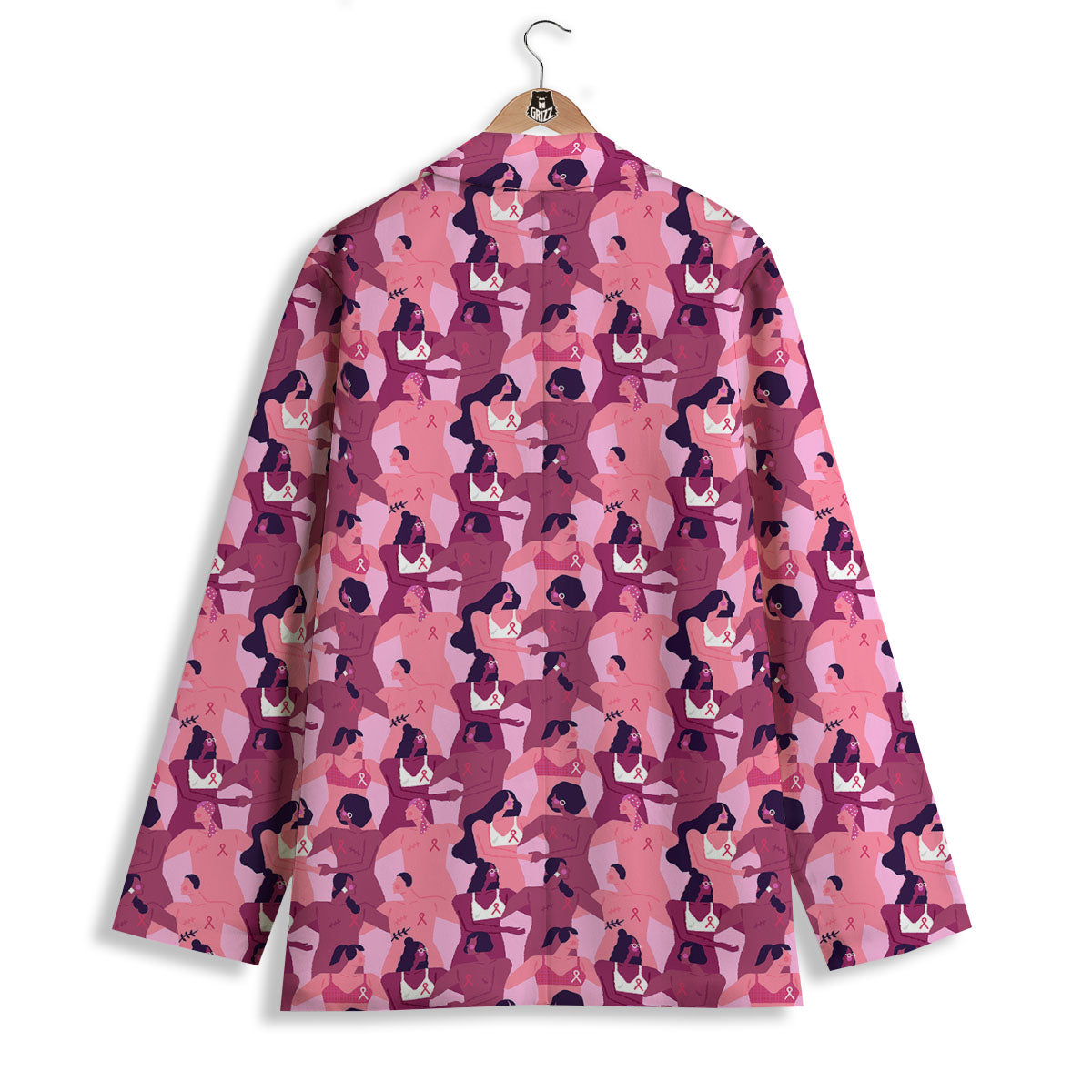 Breast Cancer Pink Print Pattern Women's Blazer-grizzshop