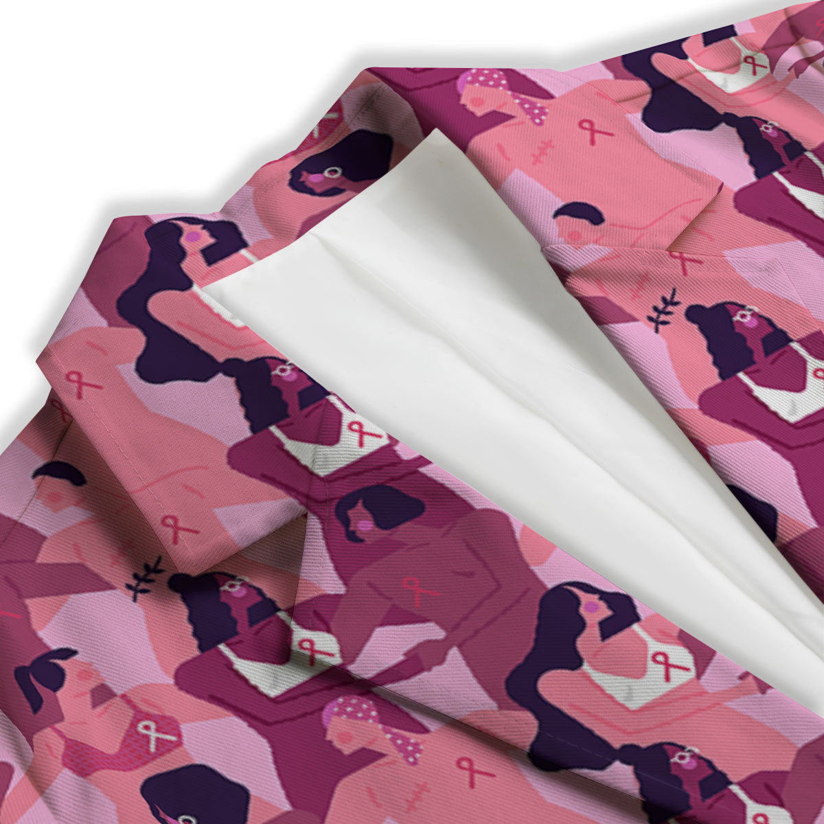 Breast Cancer Pink Print Pattern Women's Blazer-grizzshop