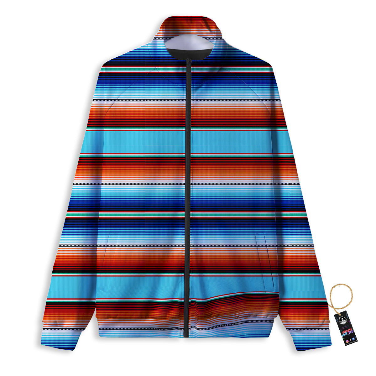 Breast Cancer Pink Ribbon Print Pattern Track Jacket-grizzshop