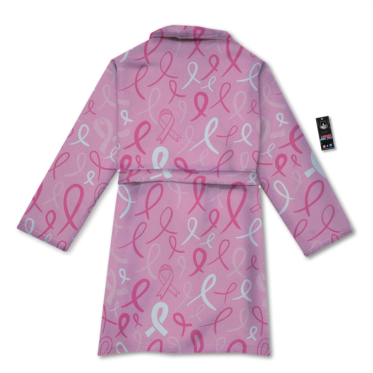 Breast Cancer Ribbon Pink Print Pattern Bathrobe-grizzshop