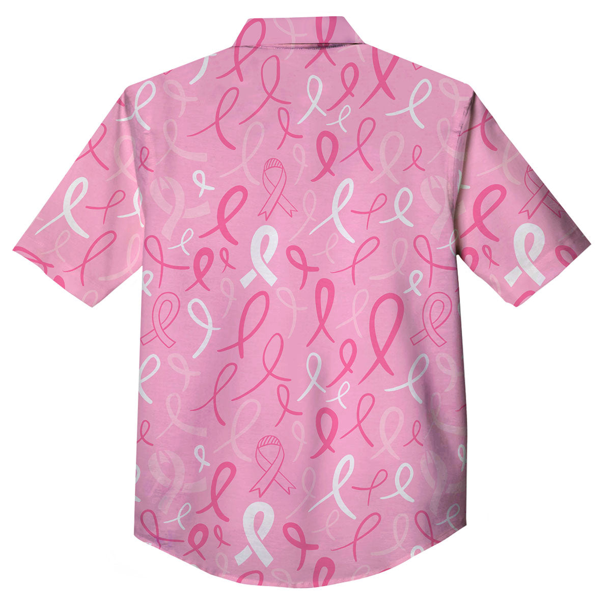 Breast Cancer Ribbon Pink Print Pattern Button Up Shirt-grizzshop