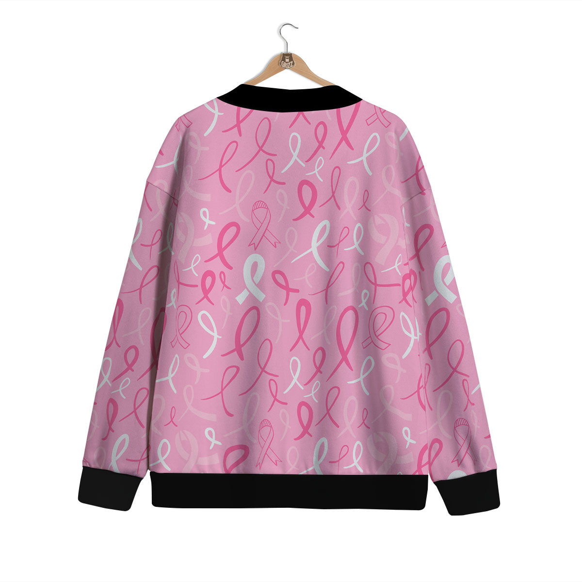 Breast Cancer Ribbon Pink Print Pattern Cardigan-grizzshop