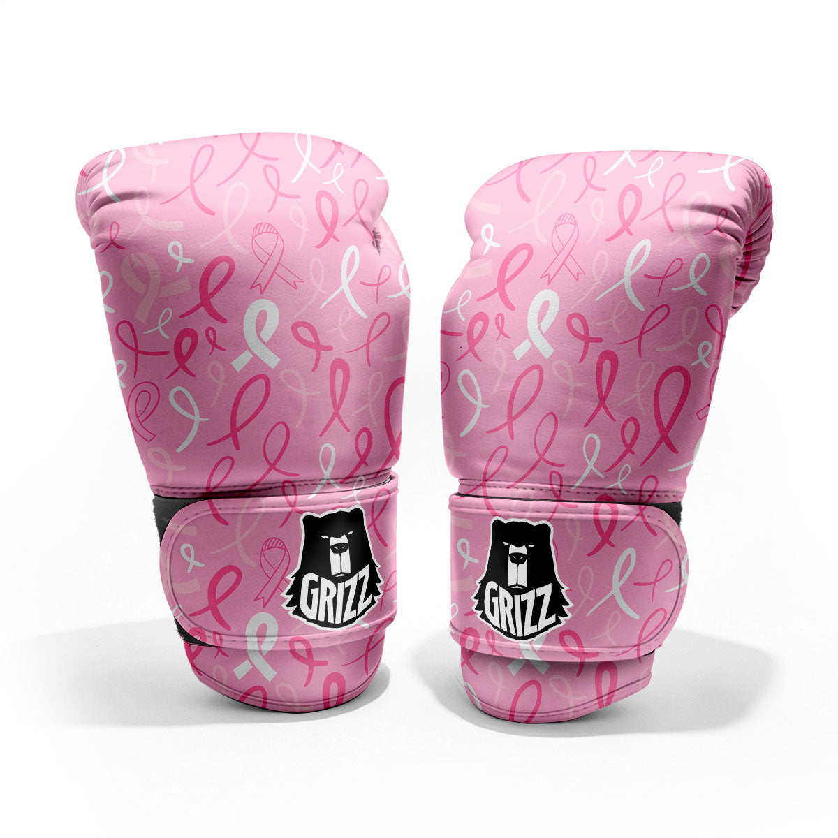 Breast Cancer Ribbon Pink Print Pattern Pro Boxing Glove