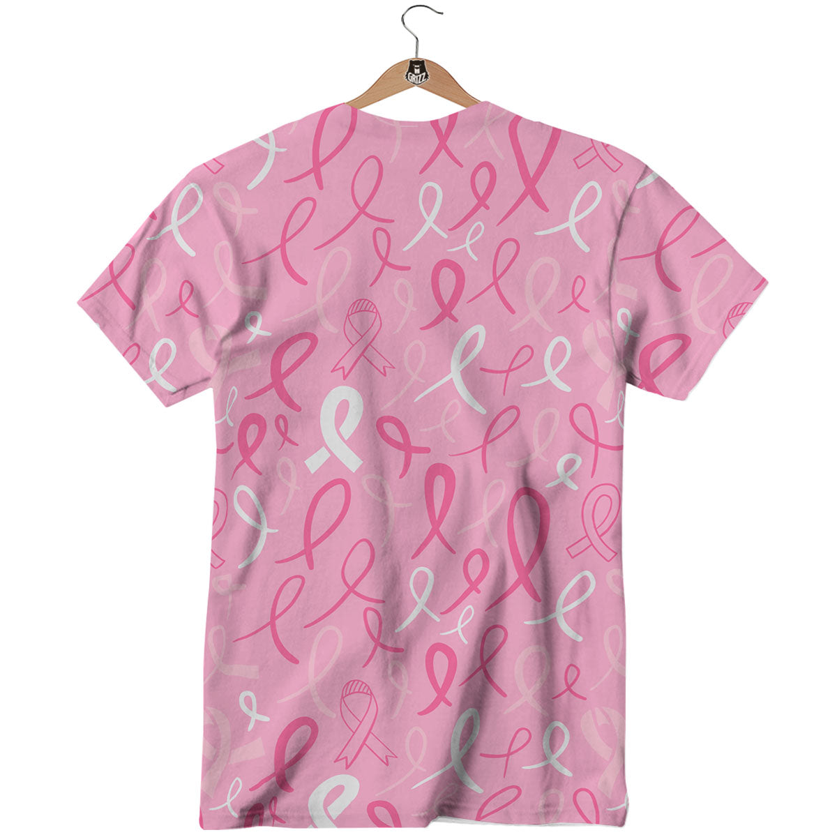 Breast Cancer Ribbon Pink Print Pattern T-Shirt-grizzshop
