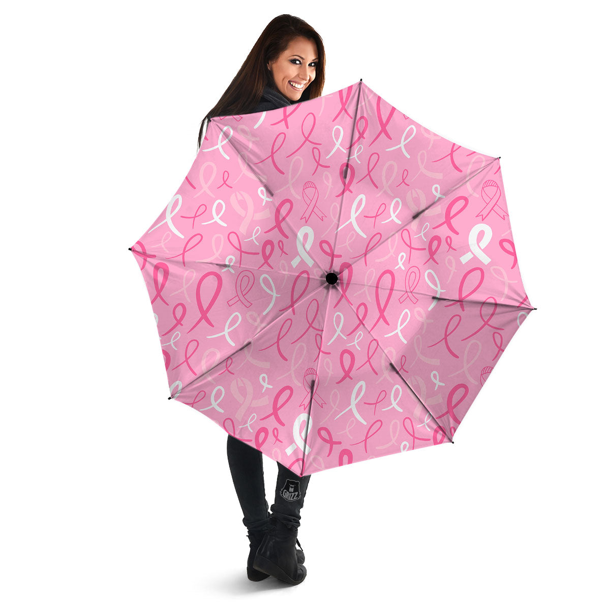 Breast Cancer Ribbon Pink Print Pattern Umbrella-grizzshop
