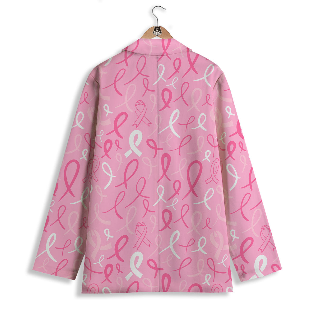 Breast Cancer Ribbon Pink Print Pattern Women's Blazer-grizzshop