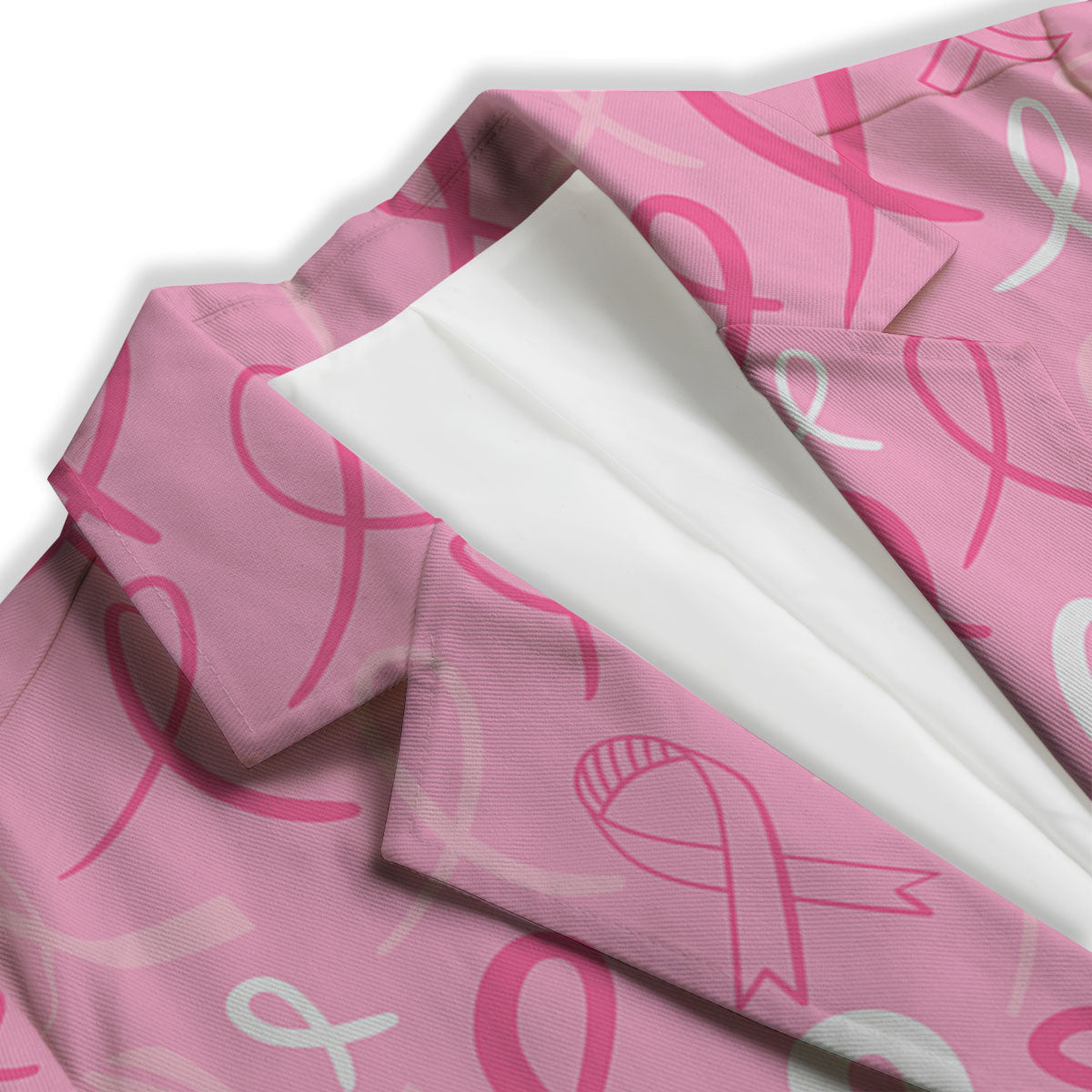 Breast Cancer Ribbon Pink Print Pattern Women's Blazer-grizzshop