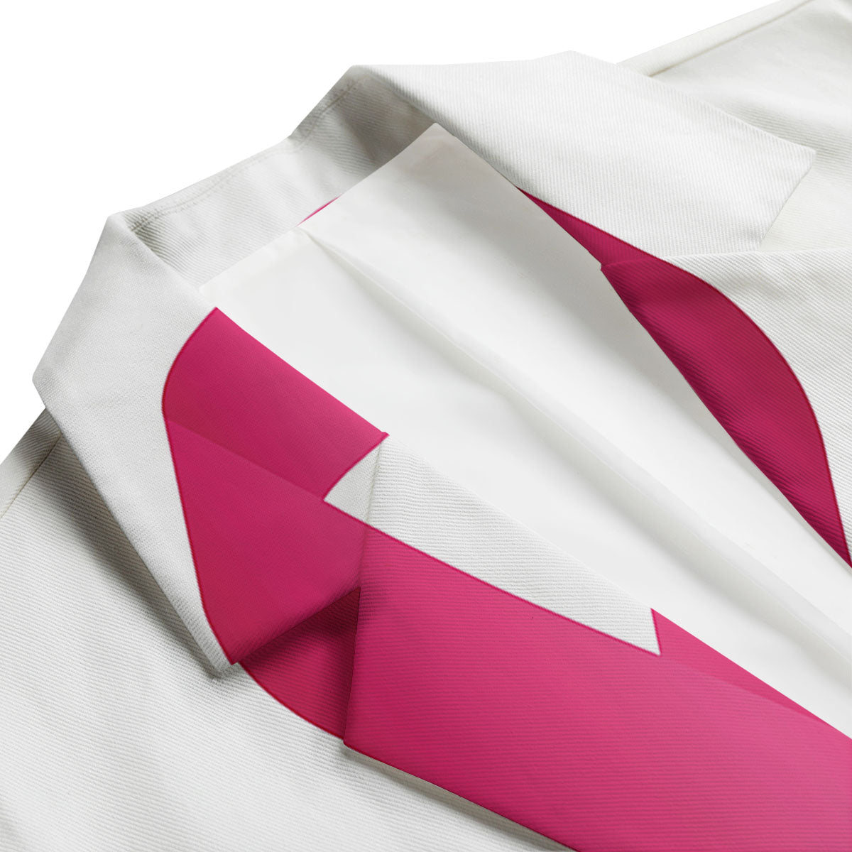 Breast Cancer White And Pink Print Men's Blazer-grizzshop